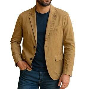 Stafford Prep Men's 44R Khaki Blazer Classic Fit Sport Coat Casual Jacket